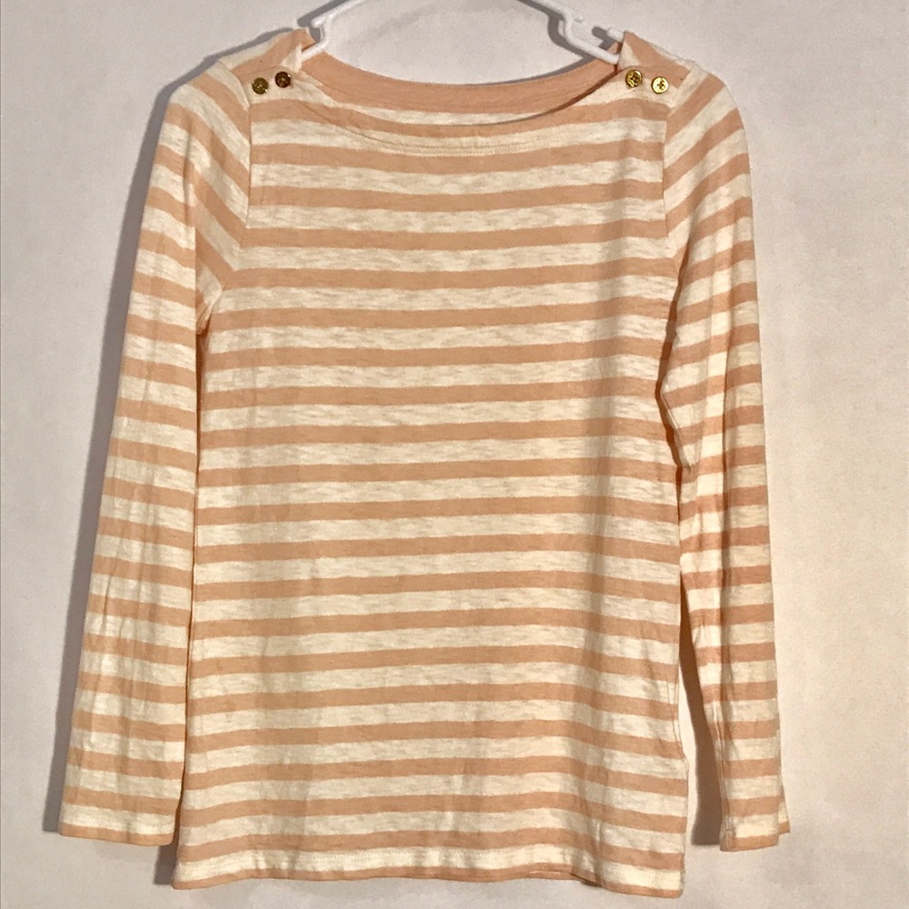 J.crew Painter tee with anchor buttons
